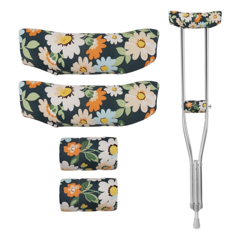 GUOER Crutch Underarm Pads Ｃotton Crutch Pad Crutch Hand Grip Covers Crutch Cover Washable CT25